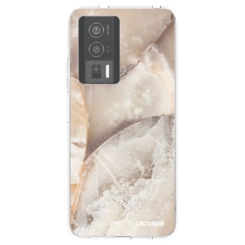 Picasee silikonowe przeźroczyste etui na Xiaomi Poco F5 Pro 5G - Cream marble
