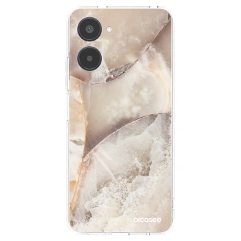 Picasee silikonowe przeźroczyste etui na Realme 10 4G - Cream marble