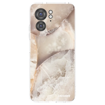 Picasee silikonowe przeźroczyste etui na Motorola Edge 40 - Cream marble