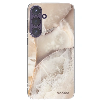 Picasee silikonowe przeźroczyste etui na Samsung Galaxy S24+ S926B 5G - Cream marble