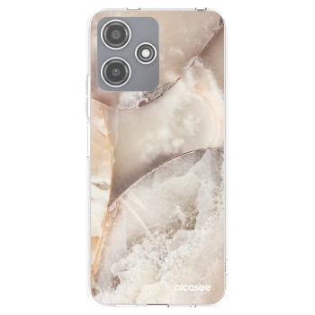 Picasee silikonowe przeźroczyste etui na Xiaomi Redmi 12 5G - Cream marble