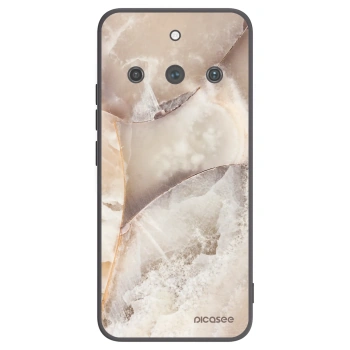 Picasee silikonowe czarne etui na Realme 11 Pro+ - Cream marble