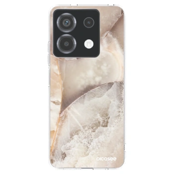 Picasee silikonowe przeźroczyste etui na Xiaomi Poco X6 - Cream marble
