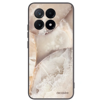 Picasee silikonowe czarne etui na Xiaomi Poco X6 Pro - Cream marble