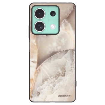 Picasee silikonowe czarne etui na Xiaomi Redmi Note 13 5G - Cream marble