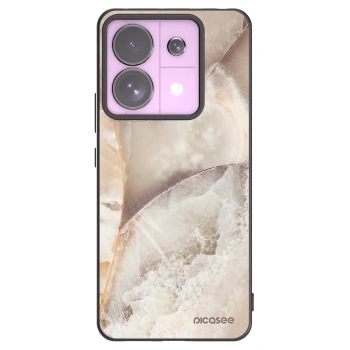 Picasee silikonowe czarne etui na Xiaomi Redmi Note 13 Pro 5G - Cream marble