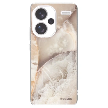 Picasee silikonowe przeźroczyste etui na Xiaomi Redmi Note 13 Pro+ 5G - Cream marble