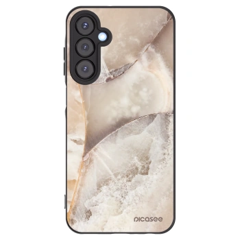 Picasee silikonowe czarne etui na Samsung Galaxy A25 A256B 5G - Cream marble