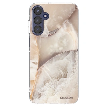 Picasee silikonowe przeźroczyste etui na Samsung Galaxy A15 A155F 4G - Cream marble