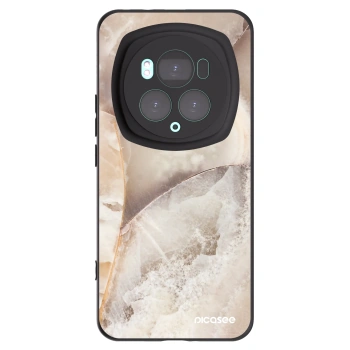 Picasee silikonowe czarne etui na Honor Magic6 Pro - Cream marble
