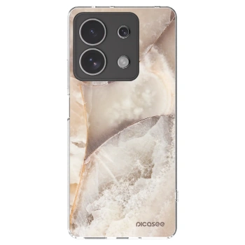 Picasee silikonowe przeźroczyste etui na Xiaomi Redmi Note 13 4G - Cream marble