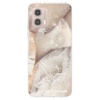 Picasee silikonowe przeźroczyste etui na Motorola Moto G53 5G - Cream marble