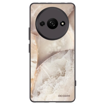 Picasee silikonowe czarne etui na Xiaomi Redmi A3 - Cream marble