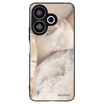 Picasee silikonowe czarne etui na Xiaomi Redmi 13 4G - Cream marble