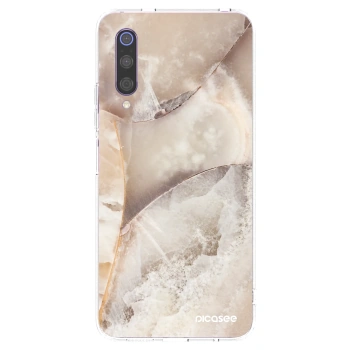 Picasee silikonowe przeźroczyste etui na Xiaomi Mi 9 - Cream marble