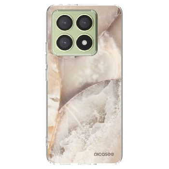 Picasee silikonowe przeźroczyste etui na Xiaomi 14T - Cream marble