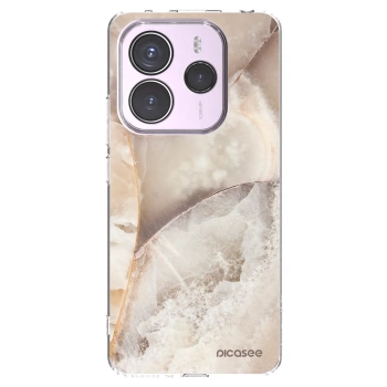 Picasee silikonowe przeźroczyste etui na Xiaomi Redmi Note 14 5G - Cream marble