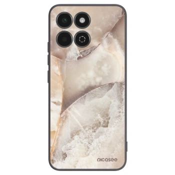 Picasee silikonowe czarne etui na Honor 200 Smart 5G - Cream marble