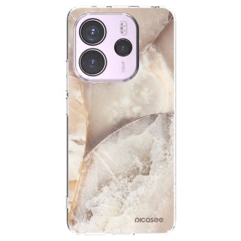 Picasee silikonowe przeźroczyste etui na Xiaomi Redmi Note 14 4G - Cream marble
