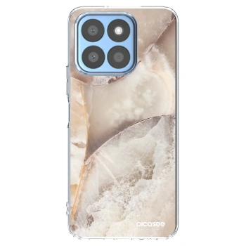 Picasee silikonowe przeźroczyste etui na Honor X8c - Cream marble