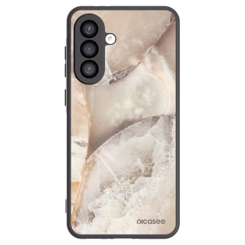 Picasee silikonowe czarne etui na Samsung Galaxy A26 5G A266B - Cream marble