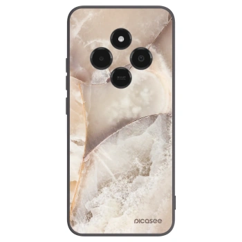 Picasee silikonowe czarne etui na Xiaomi Poco C75 - Cream marble