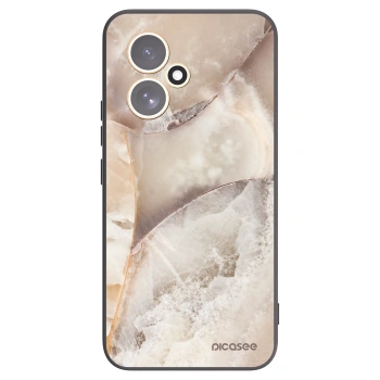 Picasee silikonowe czarne etui na Honor 400 5G - Cream marble