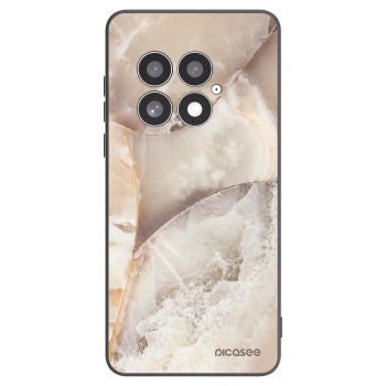 Picasee silikonowe czarne etui na OnePlus 13 5G - Cream marble