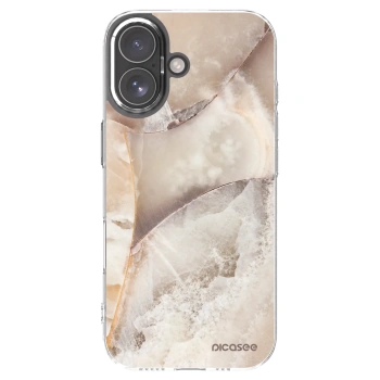 Picasee silikonowe przeźroczyste etui na Apple iPhone 17 - Cream marble