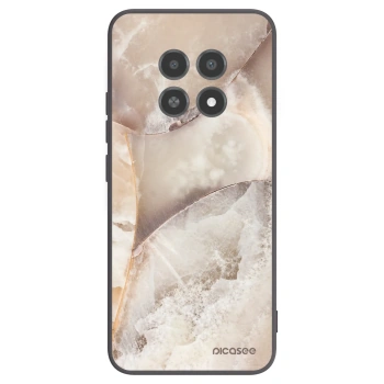 Picasee silikonowe czarne etui na Realme 12X - Cream marble