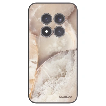 Picasee silikonowe czarne etui na Xiaomi Redmi Note 15 Pro+ - Cream marble