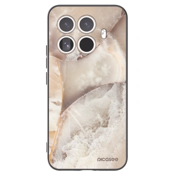 Picasee silikonowe czarne etui na Xiaomi 15T Pro - Cream marble
