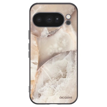Picasee silikonowe czarne etui na Google Pixel 10 Pro - Cream marble