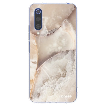 Picasee silikonowe przeźroczyste etui na Xiaomi Mi 9 SE - Cream marble