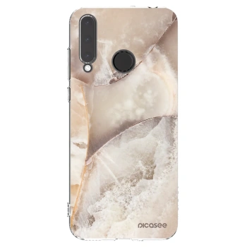 Picasee silikonowe przeźroczyste etui na Honor 20 Lite - Cream marble