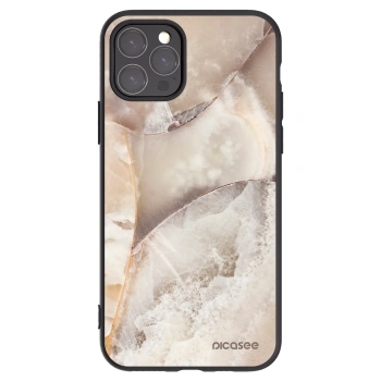 Picasee silikonowe czarne etui na Apple iPhone 11 Pro - Cream marble