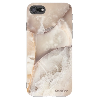 Picasee silikonowe przeźroczyste etui na Apple iPhone 8 - Cream marble
