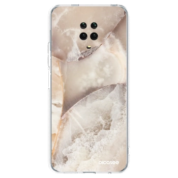 Picasee silikonowe przeźroczyste etui na Xiaomi Redmi Note 9 Pro - Cream marble