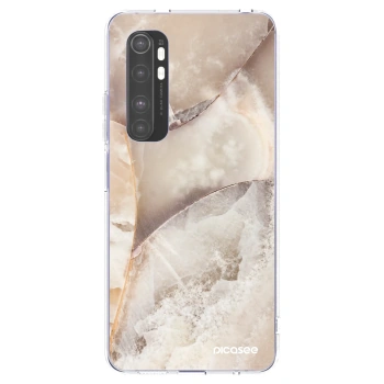 Picasee silikonowe przeźroczyste etui na Xiaomi Mi Note 10 Lite - Cream marble