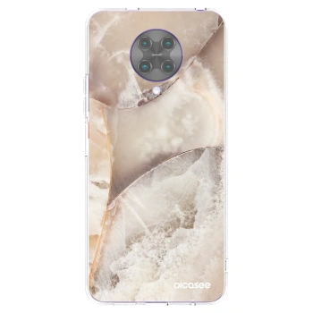Picasee silikonowe przeźroczyste etui na Xiaomi Poco F2 Pro - Cream marble