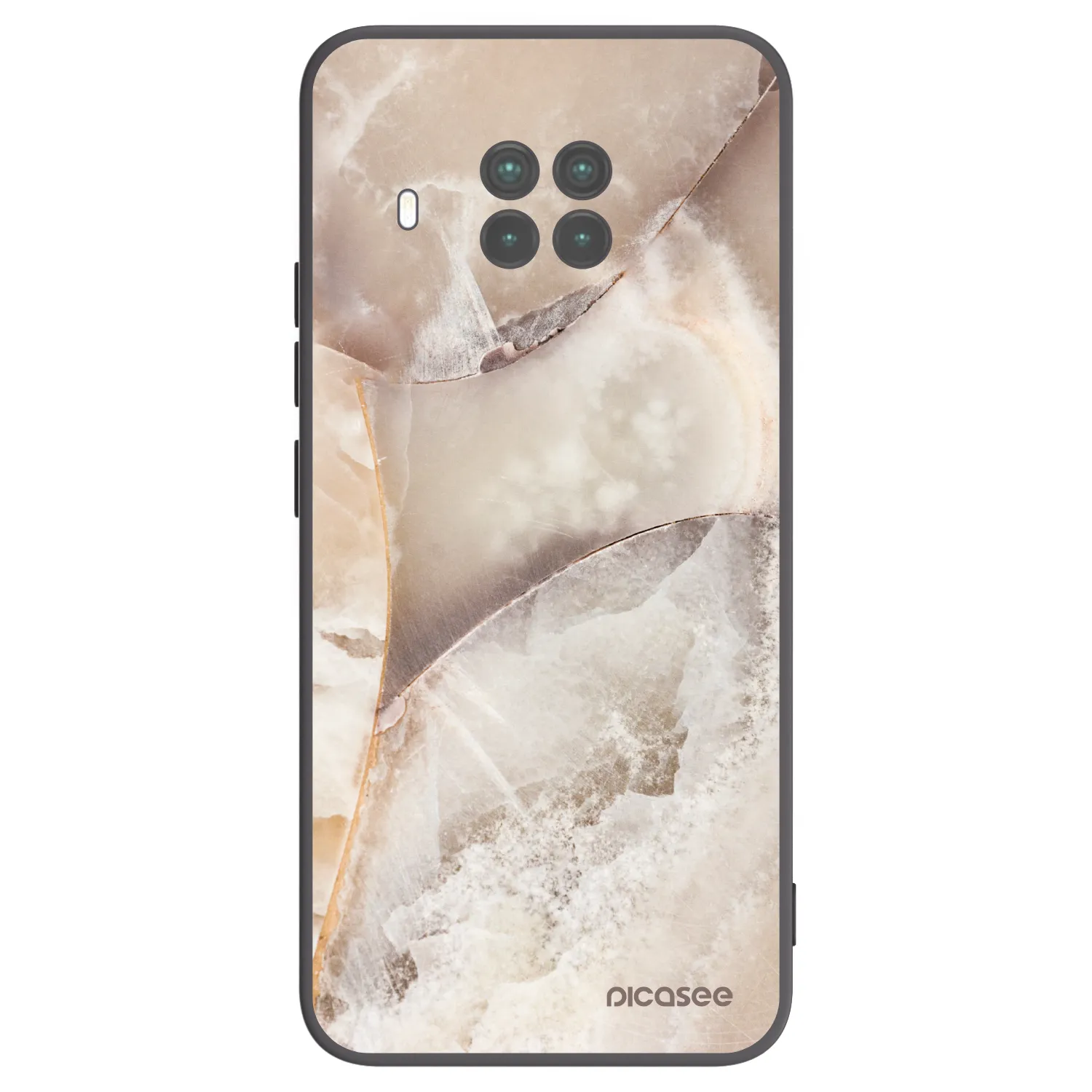 Picasee silikonowe czarne etui na Xiaomi Mi 10T Lite - Cream marble