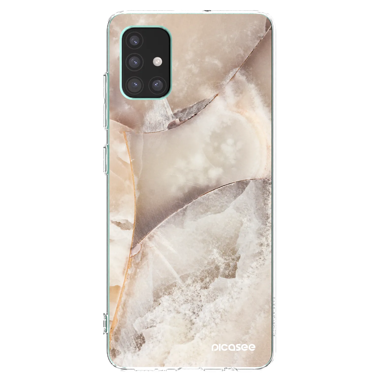 Picasee silikonowe przeźroczyste etui na Samsung Galaxy M51 M515F - Cream marble