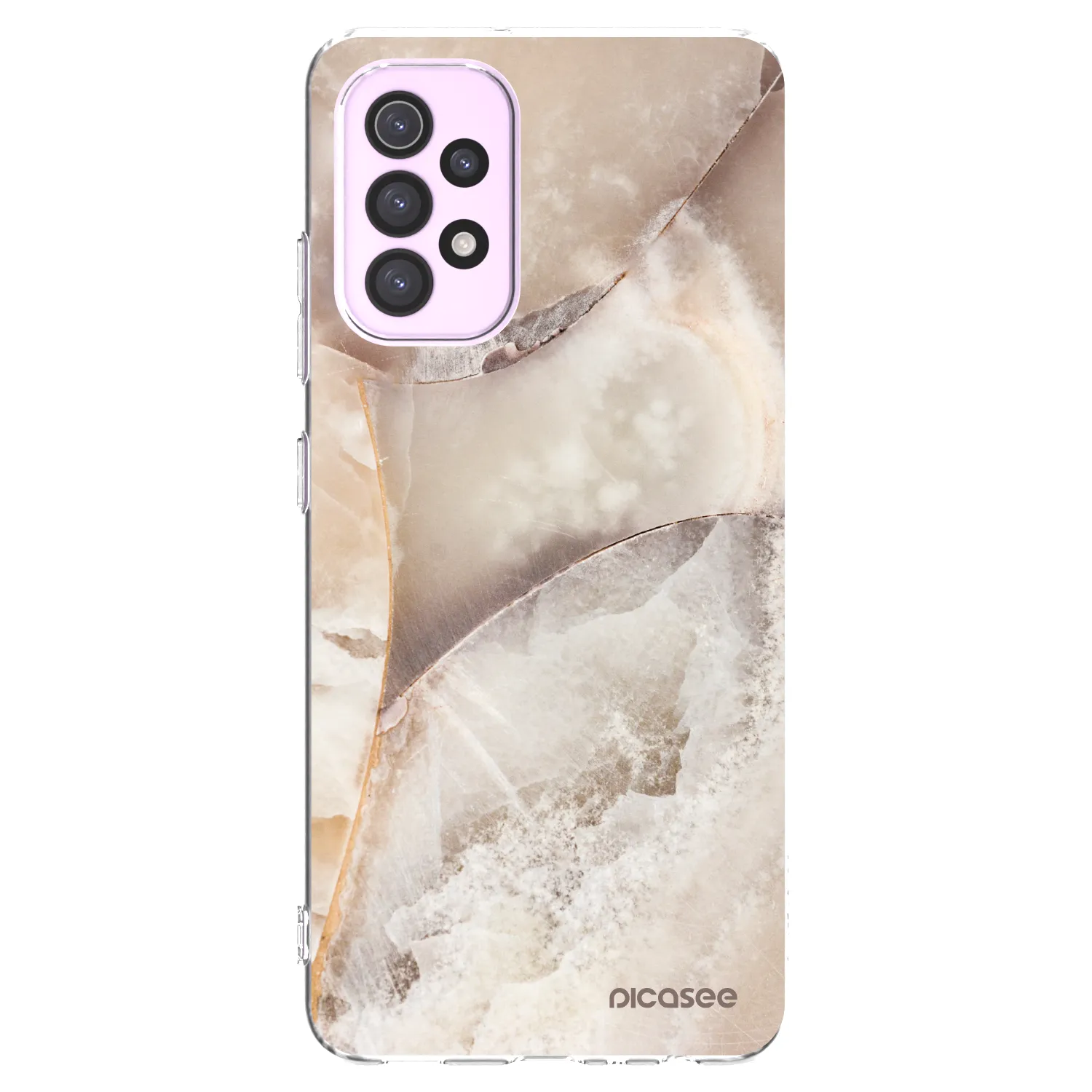 Picasee silikonowe przeźroczyste etui na Samsung Galaxy A32 5G A326B - Cream marble