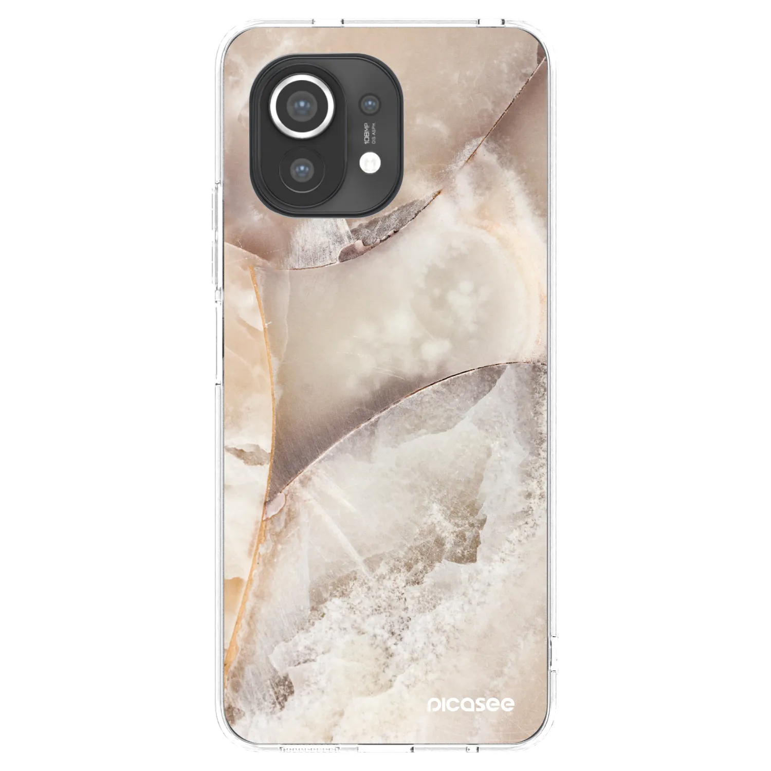 Picasee silikonowe przeźroczyste etui na Xiaomi Mi 11 - Cream marble