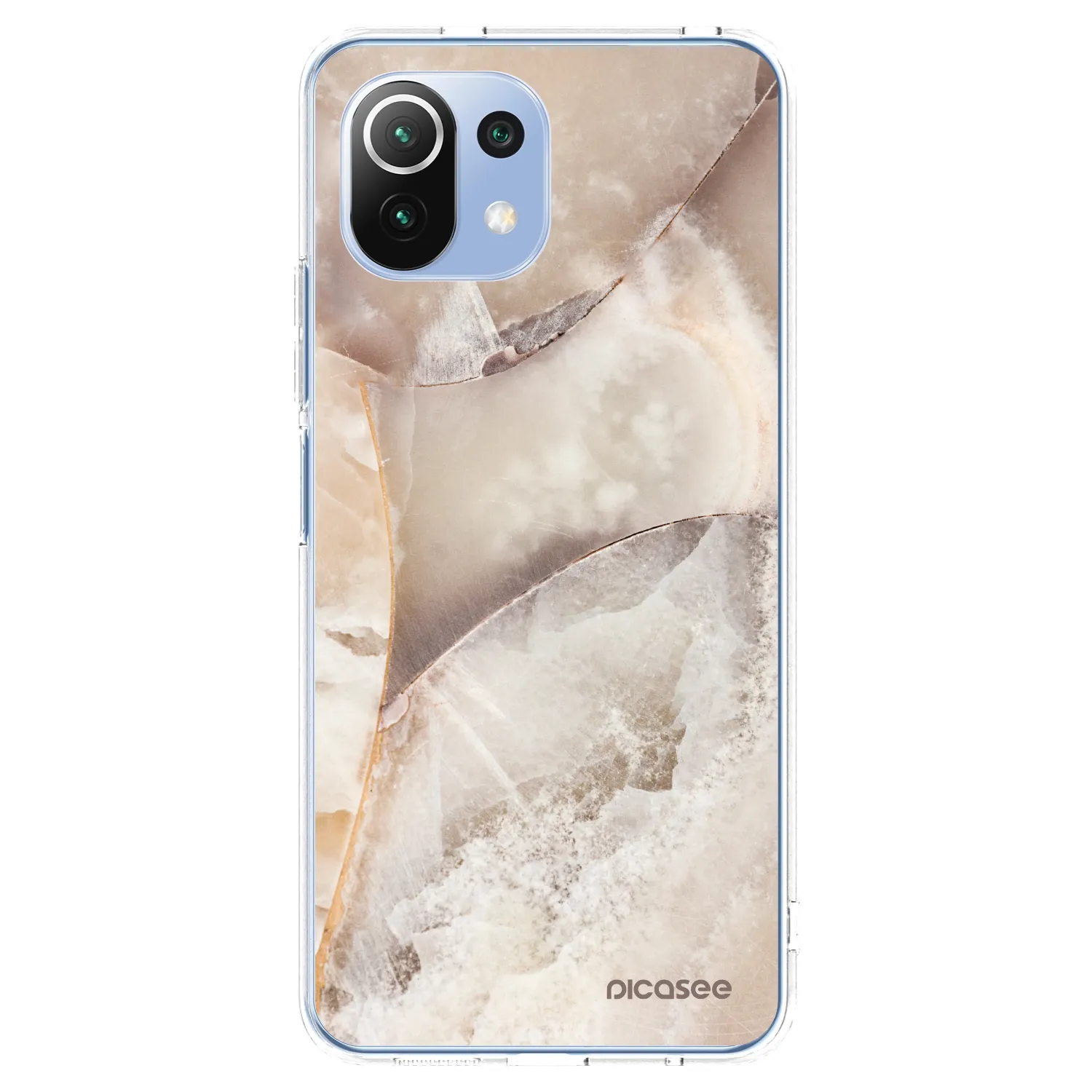 Picasee silikonowe przeźroczyste etui na Xiaomi Mi 11 Lite - Cream marble