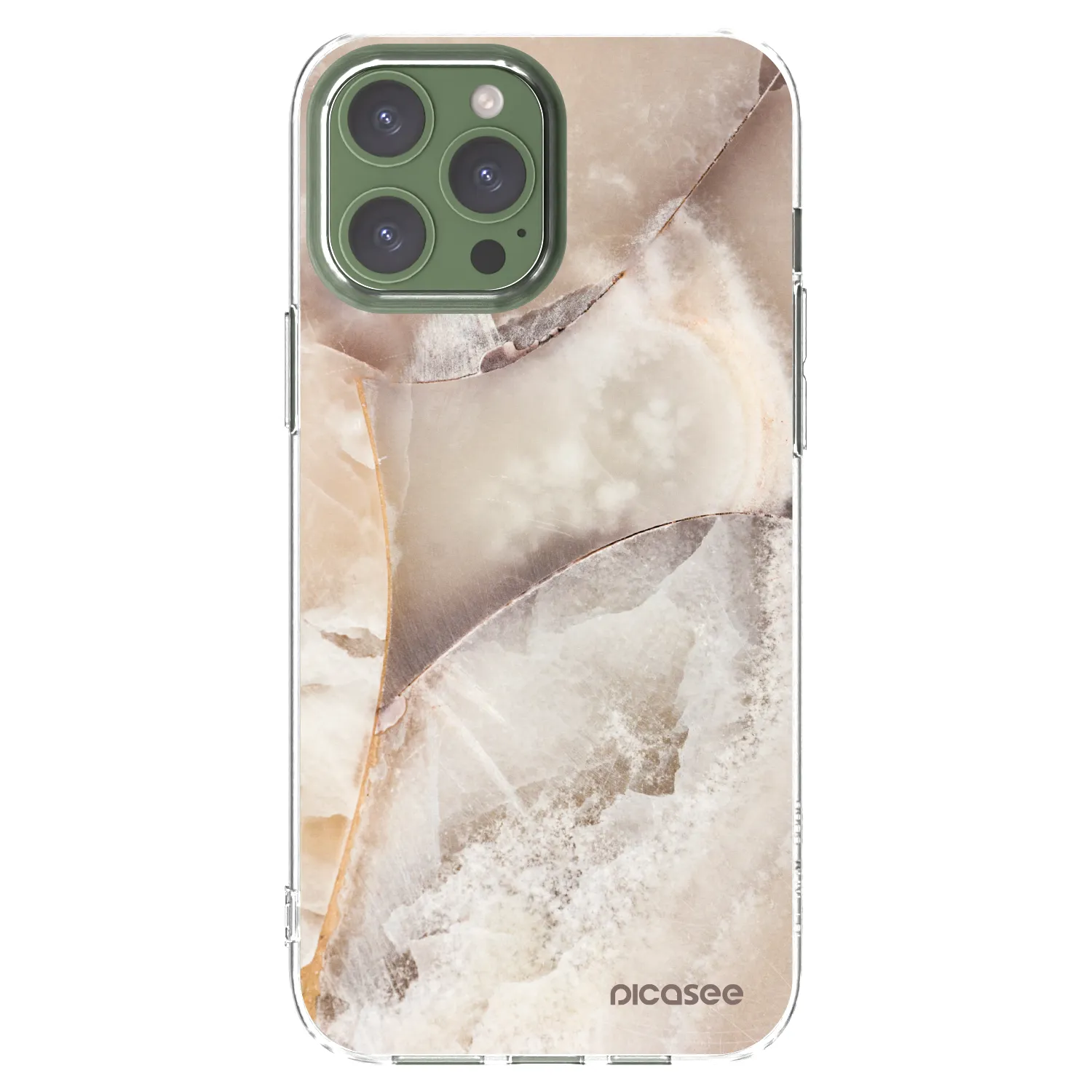 Picasee silikonowe przeźroczyste etui na Apple iPhone 13 Pro Max - Cream marble
