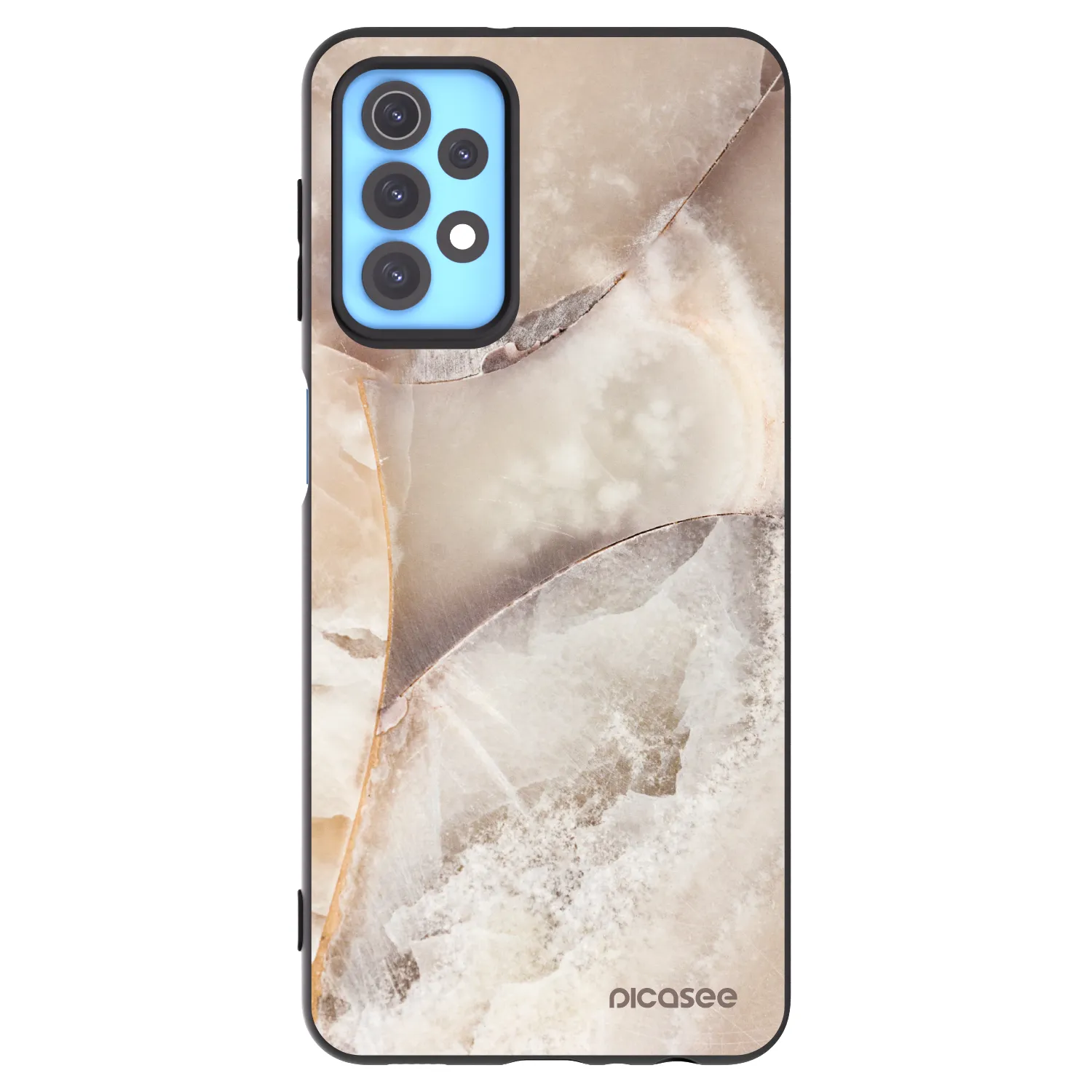 Picasee silikonowe czarne etui na Samsung Galaxy A32 4G SM-A325F - Cream marble