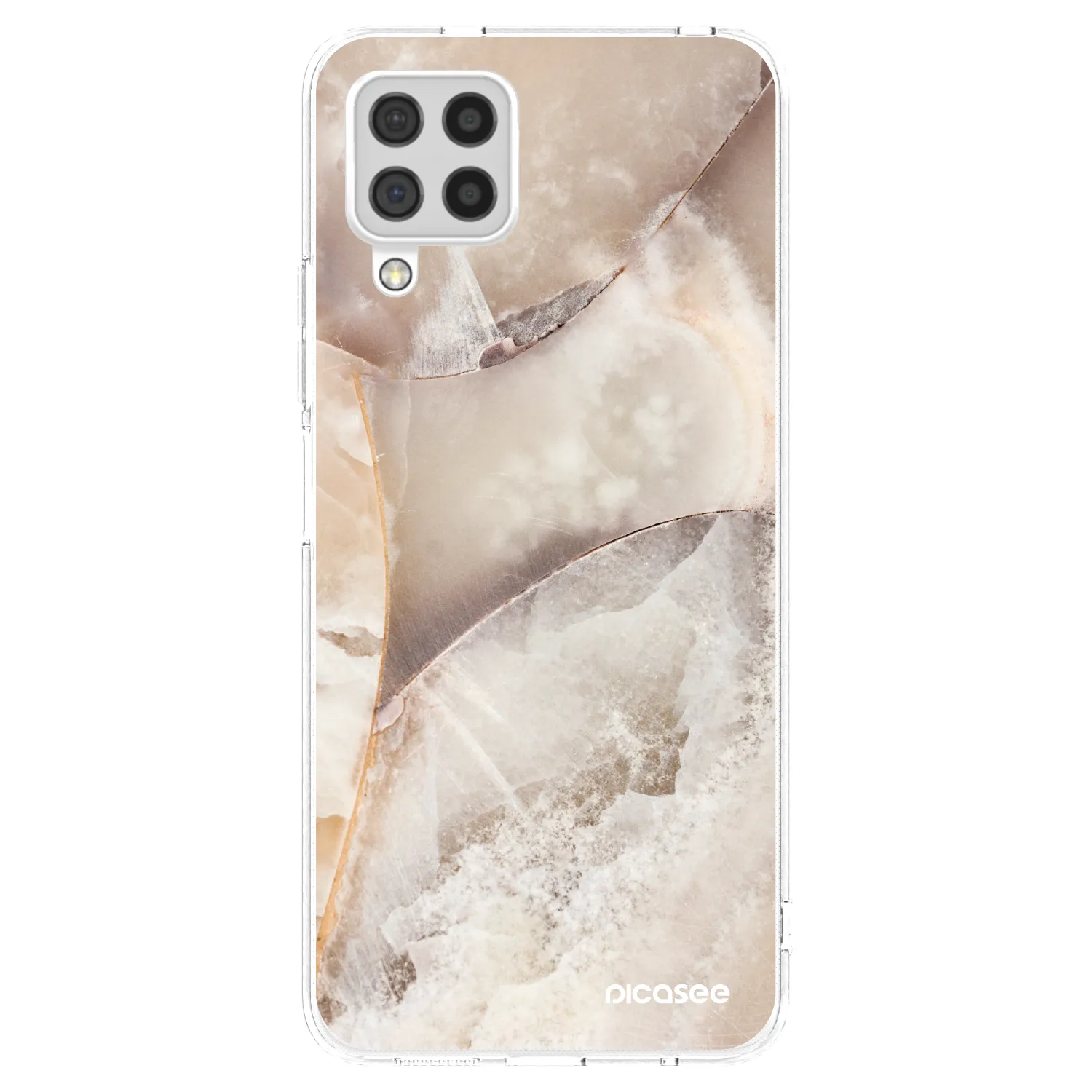 Picasee silikonowe przeźroczyste etui na Samsung Galaxy A22 A225F 4G - Cream marble