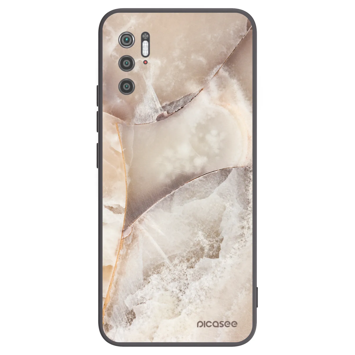 Picasee silikonowe czarne etui na Xiaomi Poco M3 Pro 5G - Cream marble