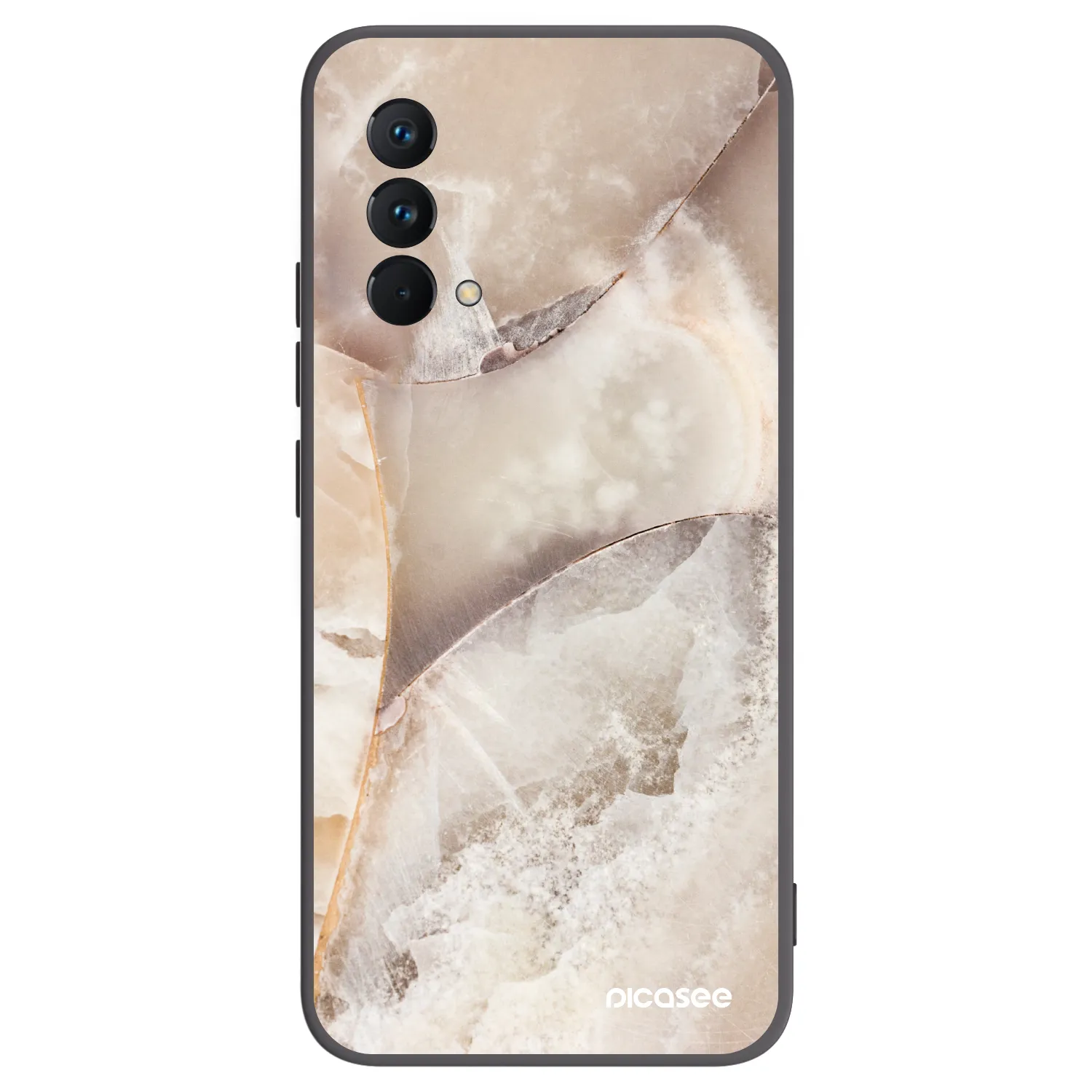 Picasee silikonowe czarne etui na Realme GT Master Edition 5G - Cream marble